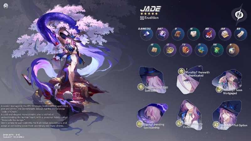 [HSR - 2.3 BETA] Jade Infographic