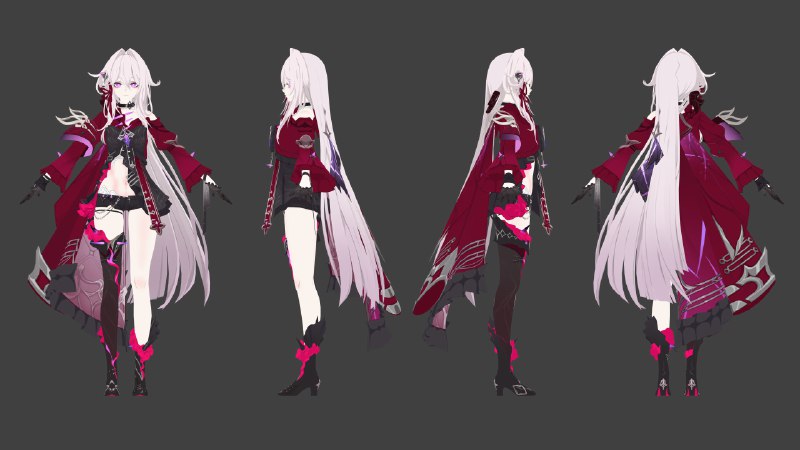 [HI3 - 7.3/4] Thelema/Selim(?) ModelShe'll be the new unit in 7.4. Uses Chain weapon.