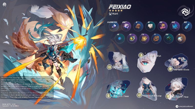 [HSR - 2.3 BETA] Feixiao Infographic